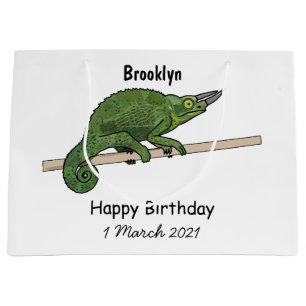 Grand Sac Cadeau Illustration du caméléon de Jackson