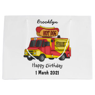 Grand Sac Cadeau Illustration d'un camion de nourriture pour chien