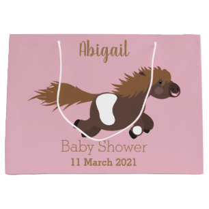 Grand Sac Cadeau Illustration d'un poney de Shetland mignon