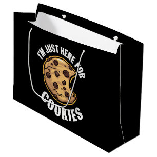 Grand Sac Cadeau I'm Just Here For The Cookies Funny Christmas