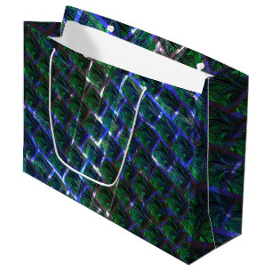 Grand Sac Cadeau Imagem verde sob grade metálica flutuando?