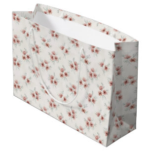 Grand Sac Cadeau Impression botanique de fleurs sauvages Cottagecor