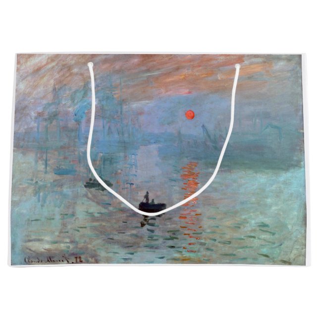 Grand Sac Cadeau Impression, Sunrise, Claude Monet, 1872 (Devant)