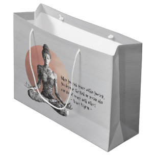 Grand Sac Cadeau Instructeur de méditation Yoga Reiki Master Lotus