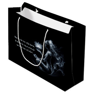 Grand Sac Cadeau Instructeur de Yoga Méditation Lotus Pose Lumineus
