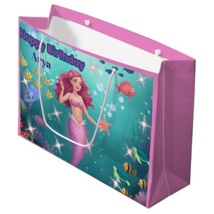 Grand Sac Cadeau Invitation personnalisée pour une fête d'anniversa