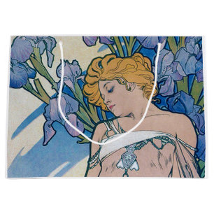 Grand Sac Cadeau Iris (Quatre Fleurs), Alphonse Mucha