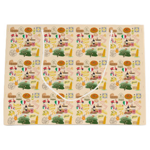 Grand Sac Cadeau Italie Symboles Amateurs de voyage