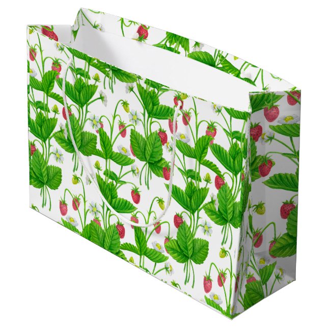 Grand Sac Cadeau Jardin aux fraises (Dos Angle)