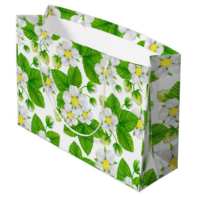 Grand Sac Cadeau Jardin de fraises 2 (Dos Angle)