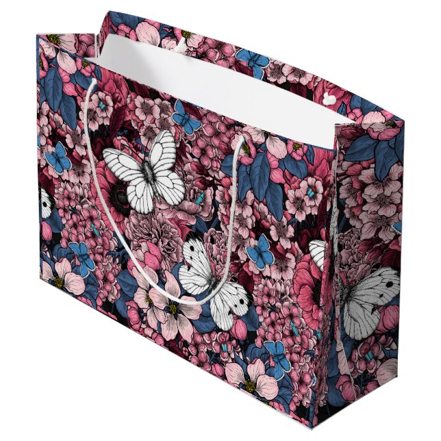 Grand Sac Cadeau Jardin de printemps (Dos Angle)