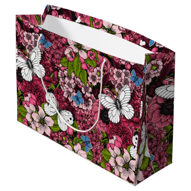 Grand Sac Cadeau Jardin de printemps 2 (Dos Angle)