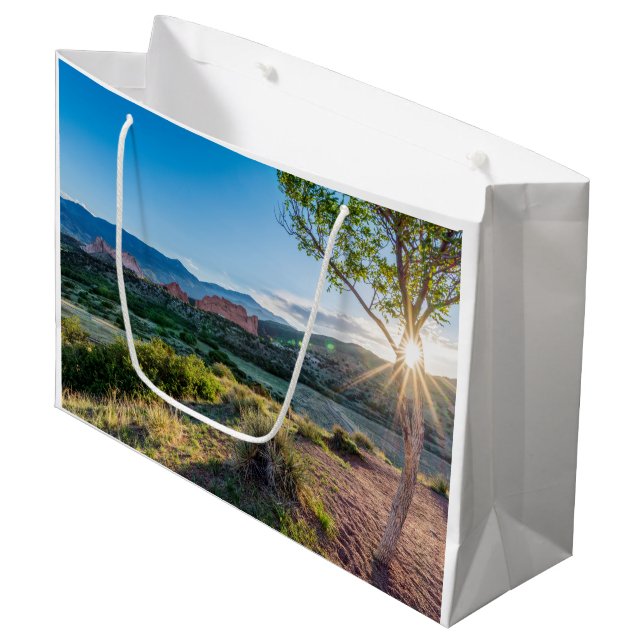 Grand Sac Cadeau Jardin Des Dieux Arbre Sunburst (Devant Angle)