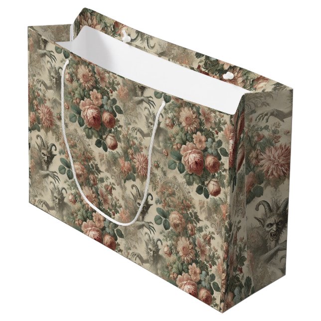 Grand Sac Cadeau Jardin du Goatman - Conception du folklore gothiqu (Devant Angle)