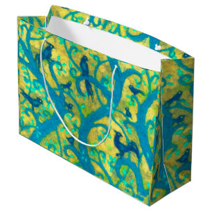 Grand Sac Cadeau Jardin paradisiaque