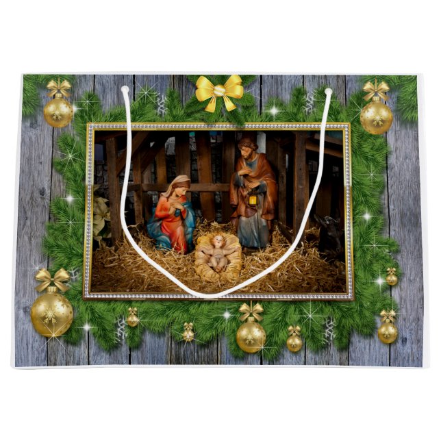 Grand Sac Cadeau Jesus born (Devant)