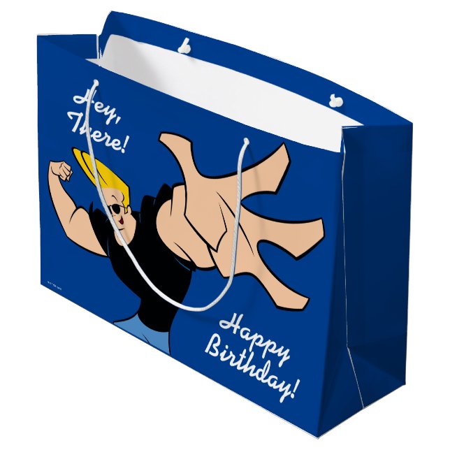 Grand Sac Cadeau Johnny Bravo Pose Iconique (Dos Angle)