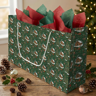 Grand Sac Cadeau Joie de Noël