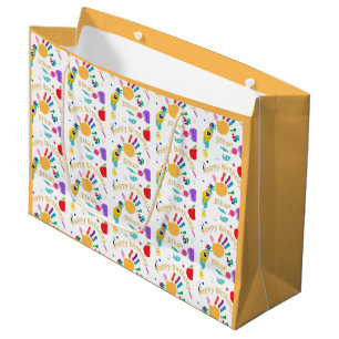 Grand Sac Cadeau Joli ABC personnalisé pour enfants peinture manuel