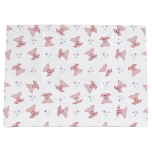 Grand Sac Cadeau Joli Cochon Rose Barnyard Anniversaire Enfants