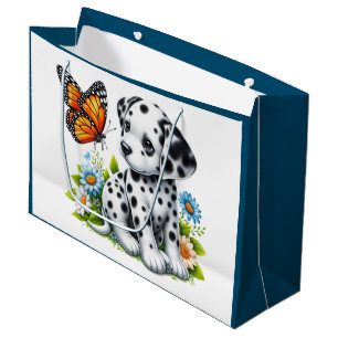 Grand Sac Cadeau Joli(e) ami(e) dalmate/papillon
