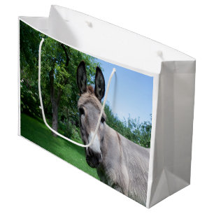 Grand Sac Cadeau Joli portrait d'âne