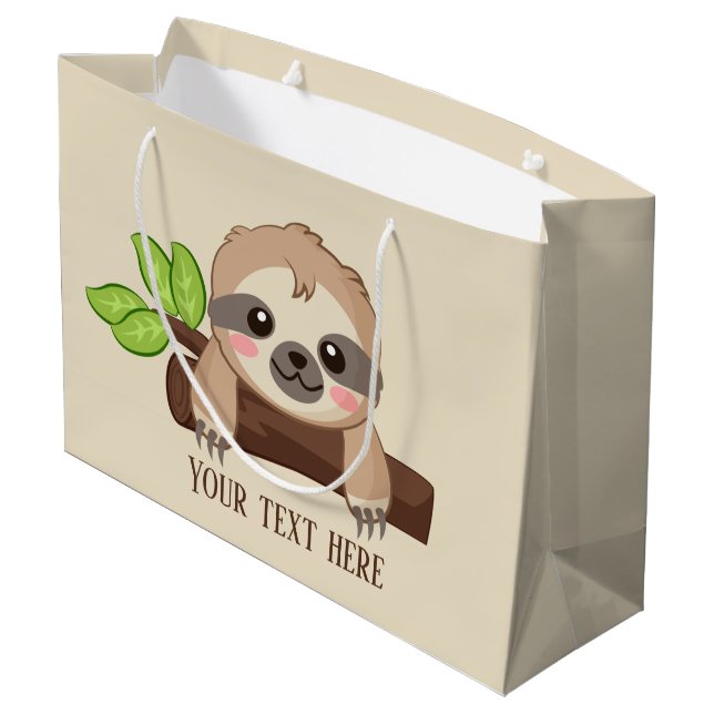 Grand Sac Cadeau joli texte ajouter partie (Dos Angle)