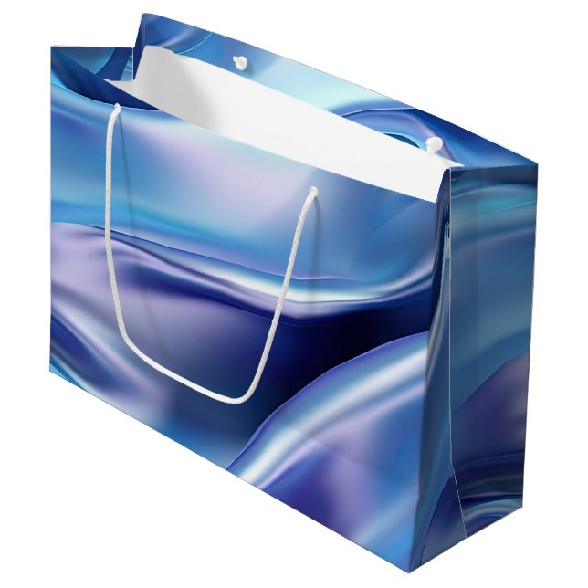Grand Sac Cadeau Jolie Fête des mariées bleu pourpre (Devant Angle)
