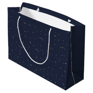 Grand Sac Cadeau Jolies étoiles sur un ciel nocturne scintillant