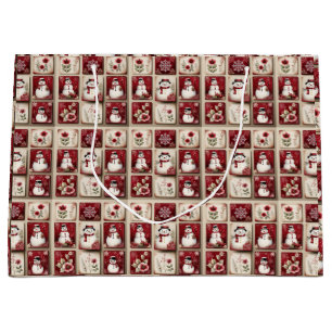 Grand Sac Cadeau Jolly Snowmen