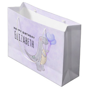 Grand Sac Cadeau Jouet à dinosaure Rex Tyrannosaurus avec ballons