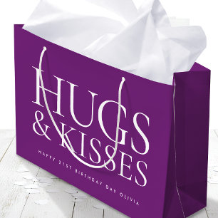 Grand Sac Cadeau Joyeux Anniversaire À Tout Âge Câlins & Bisous Vio