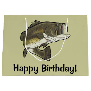 Grand Sac Cadeau Joyeux anniversaire de basse de large ouverture