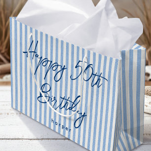Grand Sac Cadeau Joyeux Anniversaire N'importe quel âge Personnalis