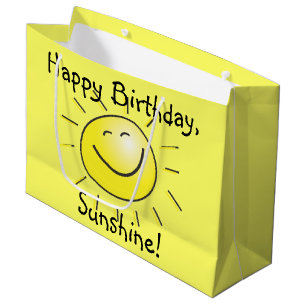 Grand Sac Cadeau Joyeux anniversaire, soleil !
