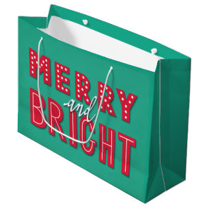 Grand Sac Cadeau Joyeux et lumineux