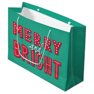 Grand Sac Cadeau Joyeux et lumineux