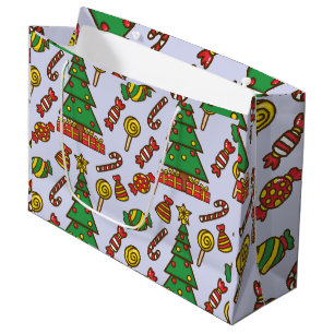 Grand Sac Cadeau Joyeux et lumineux