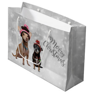 Grand Sac Cadeau Joyeux Noël de chiwawa