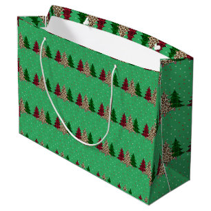 Grand Sac Cadeau Joyeux Noël moderne & élégant