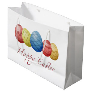Grand Sac Cadeau Joyeux oeufs de Pâques