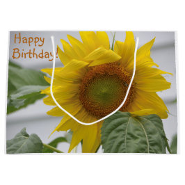 Grand Sac Cadeau Joyeux Tournesol d'anniversaire