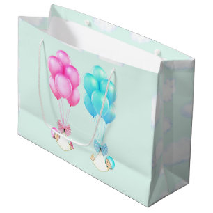 Grand Sac Cadeau Jumeaux Bébé Fille Garçon