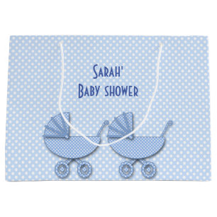 Grand Sac Cadeau jumeaux pois