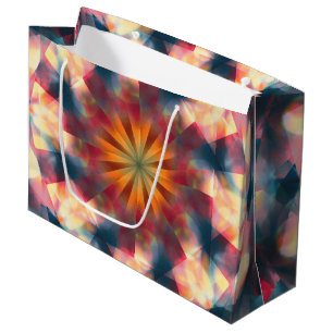 Grand Sac Cadeau Kaleidoscopique Prismatique Mandala