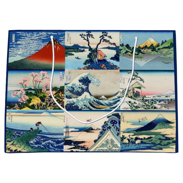 Grand Sac Cadeau Katsushika Hokusai - 36 Vues de la sélection du Mo (Devant)