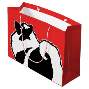 Grand Sac Cadeau Keeshond Graphics - Cute Original Chig Art