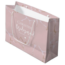 Grand Sac Cadeau Kintsugi Motif Bridesmaid Merci