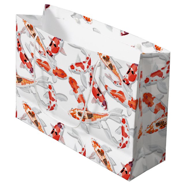 Grand Sac Cadeau Koi (Devant Angle)