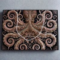 Kraken Steampunk Octopus Ornate Gold et Noir
